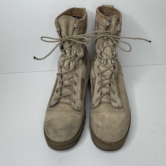 Wellco USGI Hot Weather Desert Combat Boots Tan Suede Vibram USA Mens Size 10 R main image 8